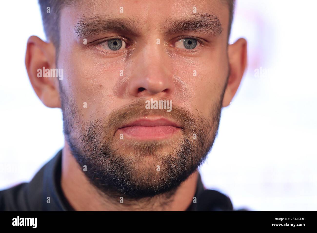 Jurgen Henn Coach des FC Flora Tallinn auf der Pressekonferenz in Zagreb, Kroatien, am 30. September 2020. Der FC Flora Tallinn spielt morgen im Spiel der UEFA Europa League gegen GNK Dinamo. Foto: Goran Stanzl/PIXSELL Stockfoto