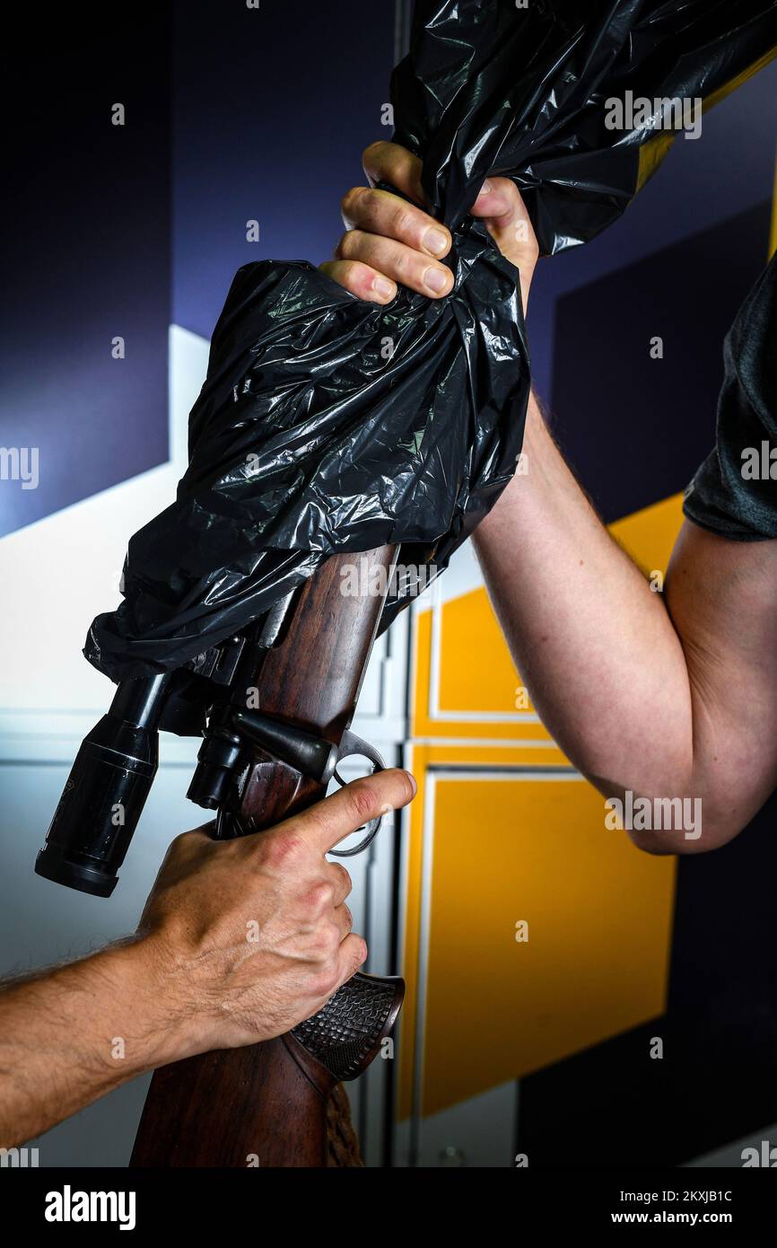 Schaubilder von Aktienfotos für illegalen Besitz von Schusswaffen und Munition, in Zagreb, Kroatien, am 26,2020. Oktober Foto: Josip Regovic/PIXSELL Stockfoto