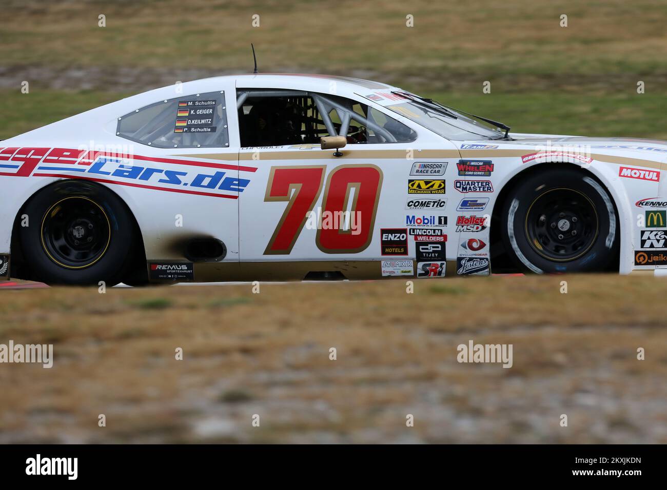 Mirco Schultis, Fahrer der #70 Mishumotors, fährt während des Nascar Whelen Euro Series Croatia pro-Rennens am 14. November 2020 auf der Grobnik-Rennstrecke in Rijeka, Kroatien. Foto: Goran Kovacic/PIXSELL Stockfoto