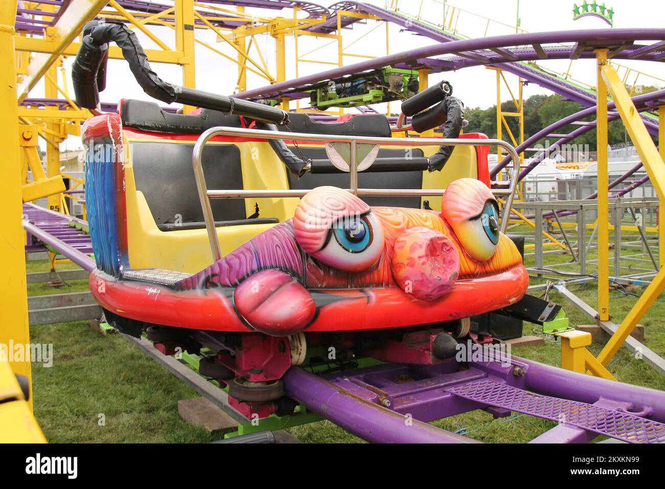 Eine Kutsche auf einer High and Fast Fun Fair. Stockfoto