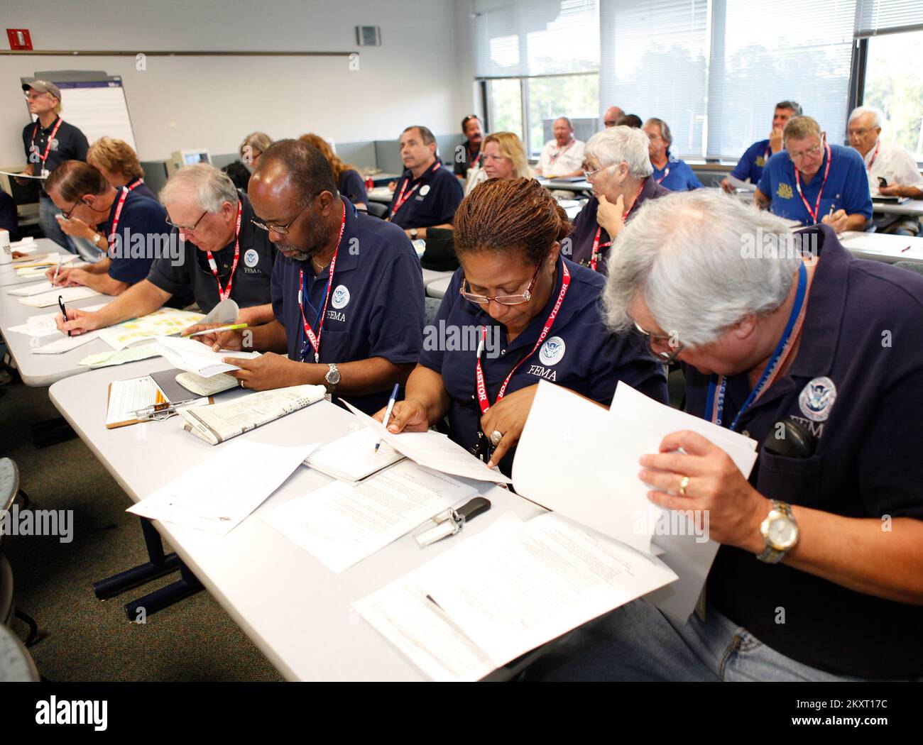 Hurrikan/Tropensturm - Tallahassee, Florida , 29. Juni 2012 FEMA, State and Local Emergency Management Officers bereiten sich darauf vor, Teams in ganz Florida zu entsenden, um vorläufige Katastrophenbewertungen nach dem Tropical Storm Debby zu vervollständigen, der schwere Regenfälle verursachte und weit verbreitete Überschwemmungen in Wohnungen und Unternehmen im ganzen Staat verursachte. .. Fotos zu Katastrophen- und Notfallmanagementprogrammen, Aktivitäten und Beamten Stockfoto