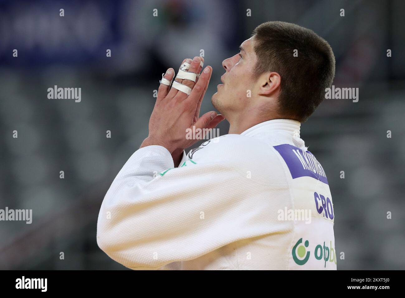 ZAGREB, KROATIEN - SEPTEMBER 26: Marko Kumric von Kroatien reagiert am ...