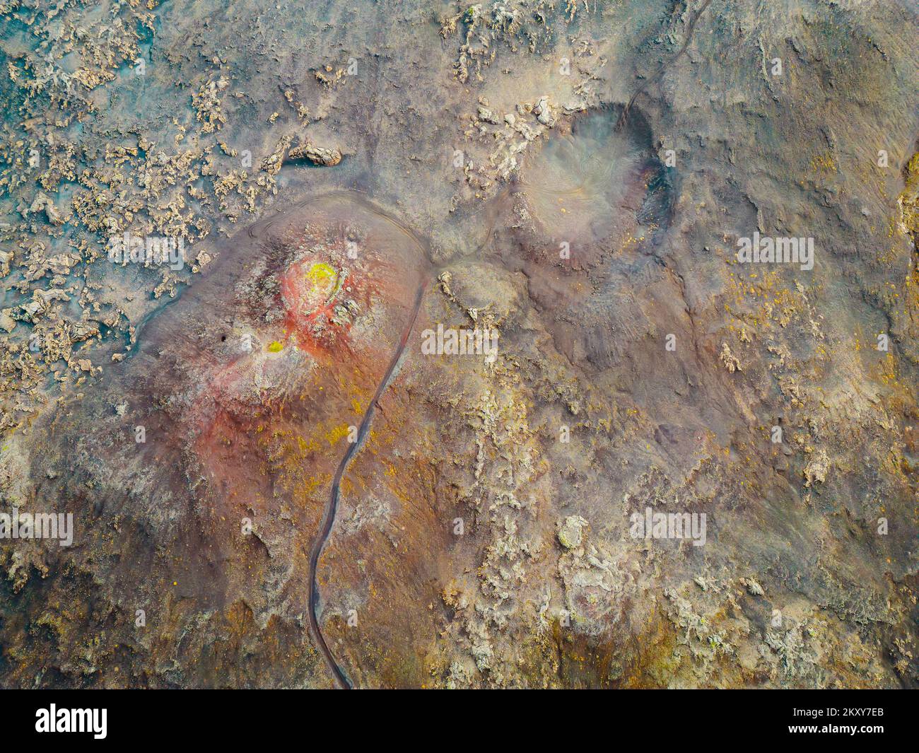 Mondähnliche Landschaften auf Island - Island im Herbst 2022 Stockfoto