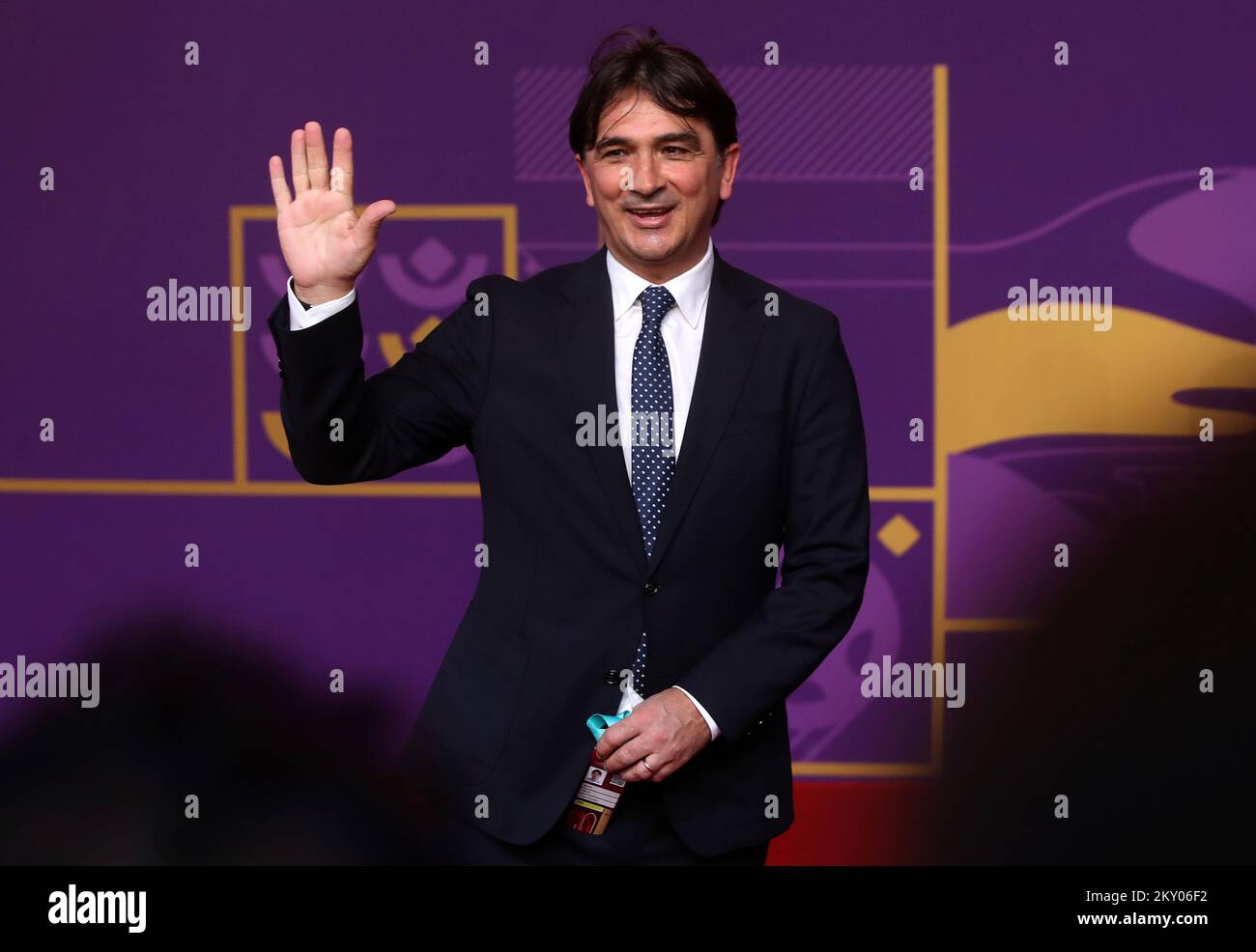Zlatko Dalic, Cheftrainer Kroatiens, trifft am 01. April 2022 vor der