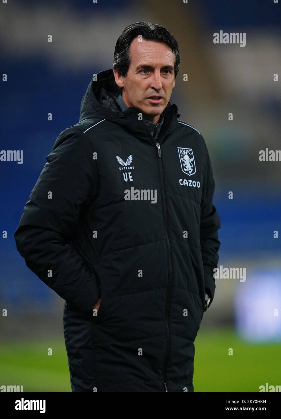 Aston Villa Manager Unai Emery während des Peter Whittingham Memorial Match im Cardiff City Stadium. Bilddatum: Mittwoch, 30. November 2022. Stockfoto