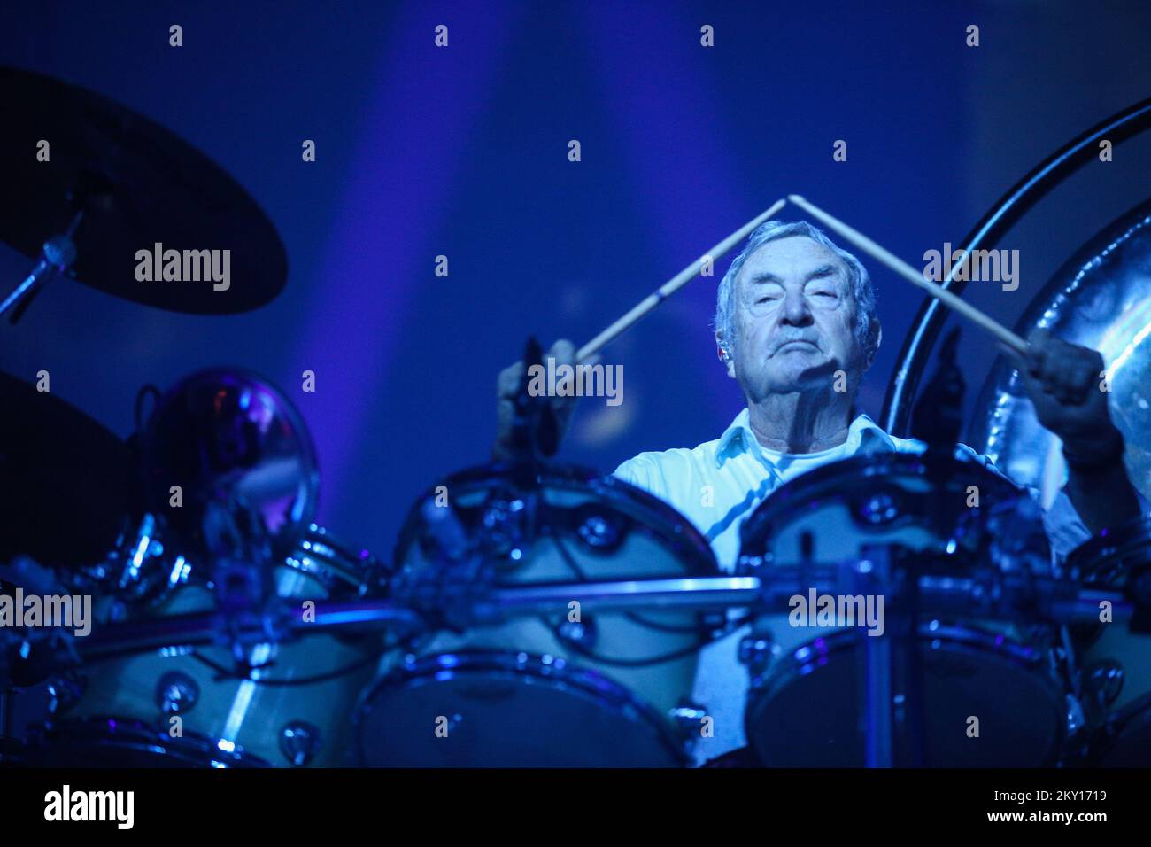 Auf der Zagreb Fair wurde das Konzert vom Schlagzeuger und Gründer der Pink Floyd Band Nick Mason im Rahmen seiner Nick Mason's Saucerful of Secrets Tour veranstaltet. Foto: Zeljko Hladika/PIXSELL Stockfoto