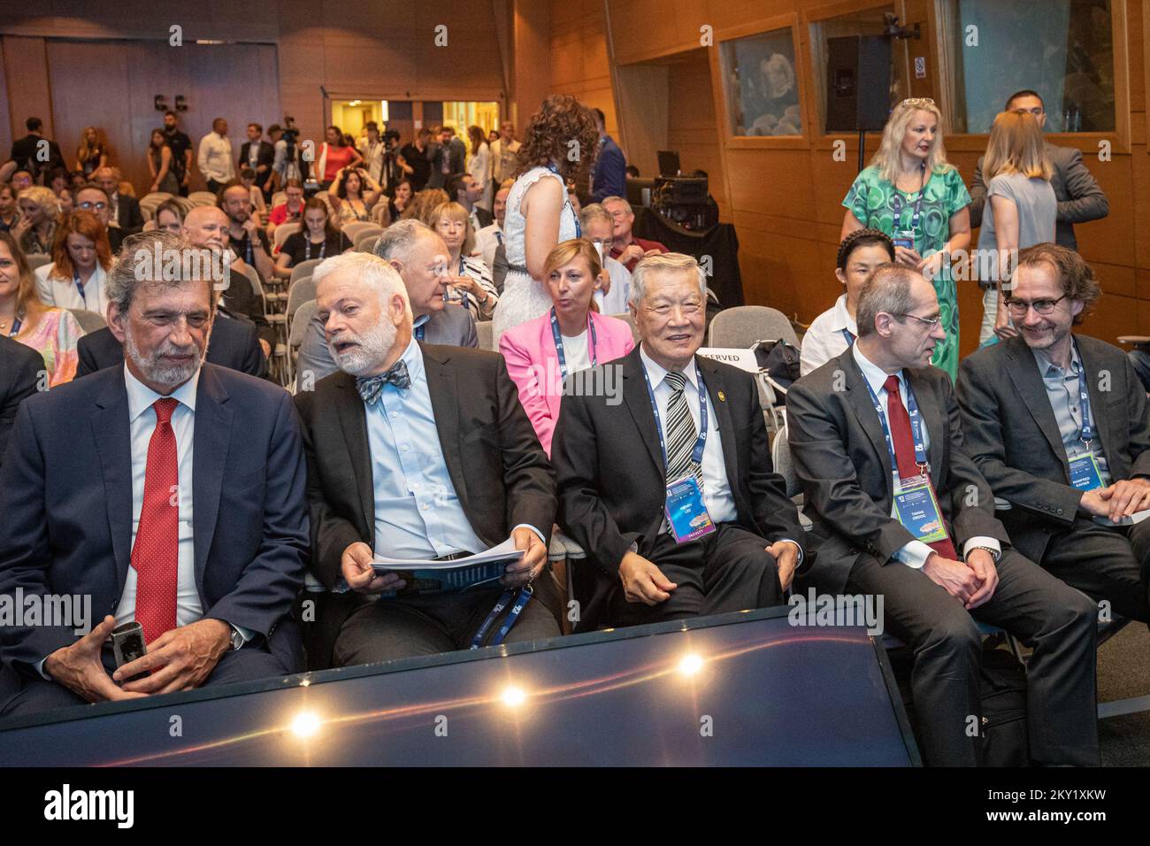 Der prominente Rechtswissenschaftler Henry Lee wurde auf der 12.. ISABS-Konferenz über forensische und anthropologische Genetik am 23. Juni 2022 in Dubrovnik, Kroatien, eröffnet. Er ist einer der weltweit führenden forensischen Wissenschaftler und Gründer des Henry C. Lee Institute of Forensic Science, das der University of New Haven angeschlossen ist. Er hat an berühmten Fällen gearbeitet, wie dem JonBenrt Ramsey-Mordfall, dem Helle Crafts-Holzfäller-Mord, den O. J. Simpson- und Laci Peterson-Fällen, der forensischen Untersuchung nach 9/11, den Washington, DC-Schießereien auf Scharfschütze und der erneuten Untersuchung des Mordes an John F. Kenne Stockfoto