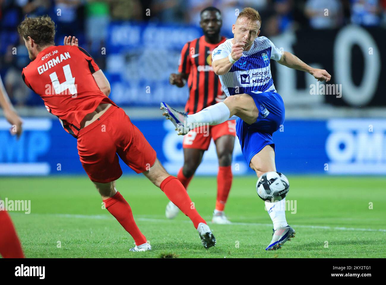 UEFA Europa Conference League zweite Qualifikationsrunde, 2.-Bein-Spiel zwischen NK Ussjek und FC Kyzylzhar in Gradski Vrt, in der kroatischen Stadt, am 28. Juli 2022. Laszlo Kleinheisler Foto: Davor Javorovic/PIXSELL Stockfoto