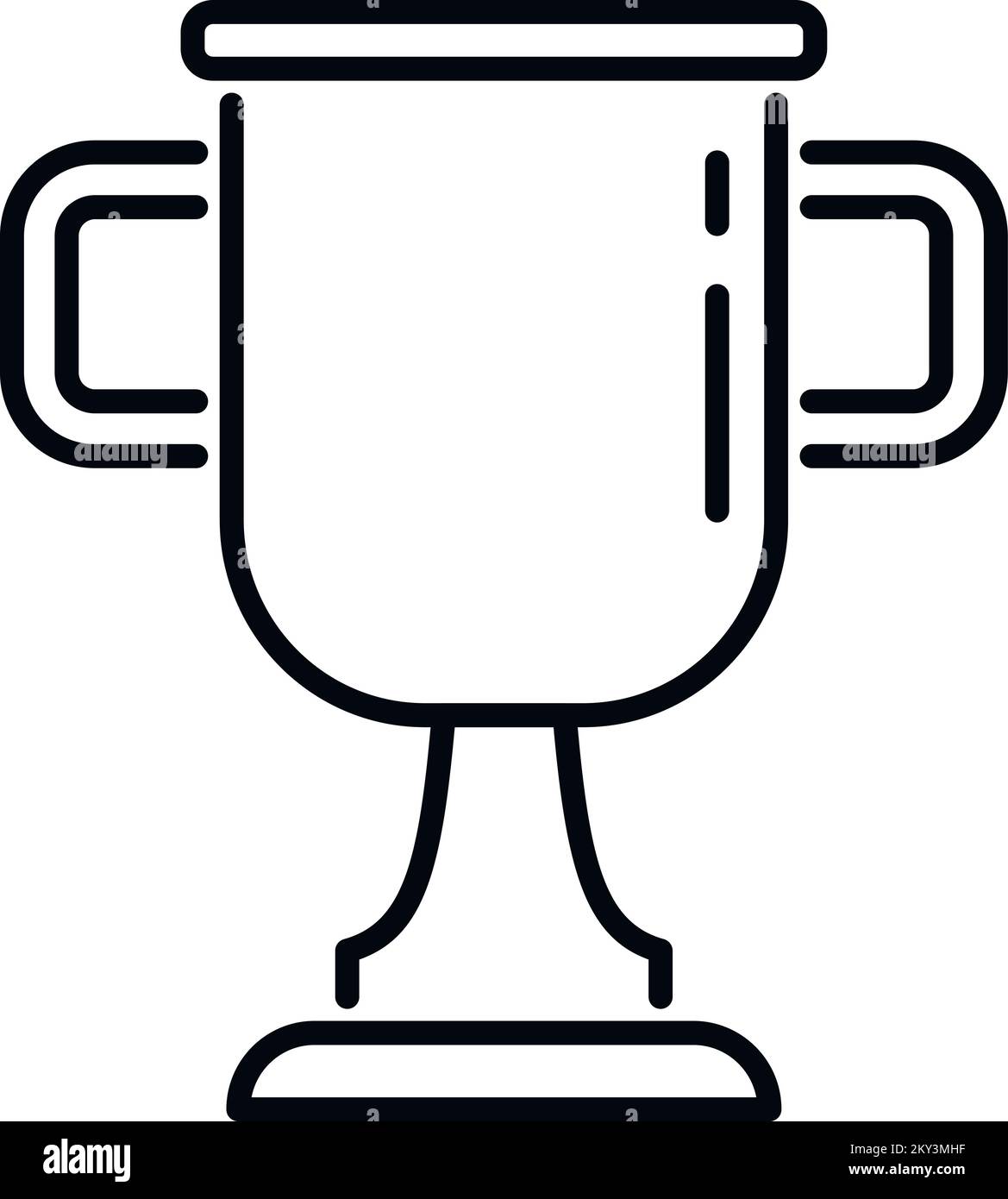 Der goldene Pokal-Umrissvektor des Campus. College-Ausbildung. Das Leben studieren Stock Vektor