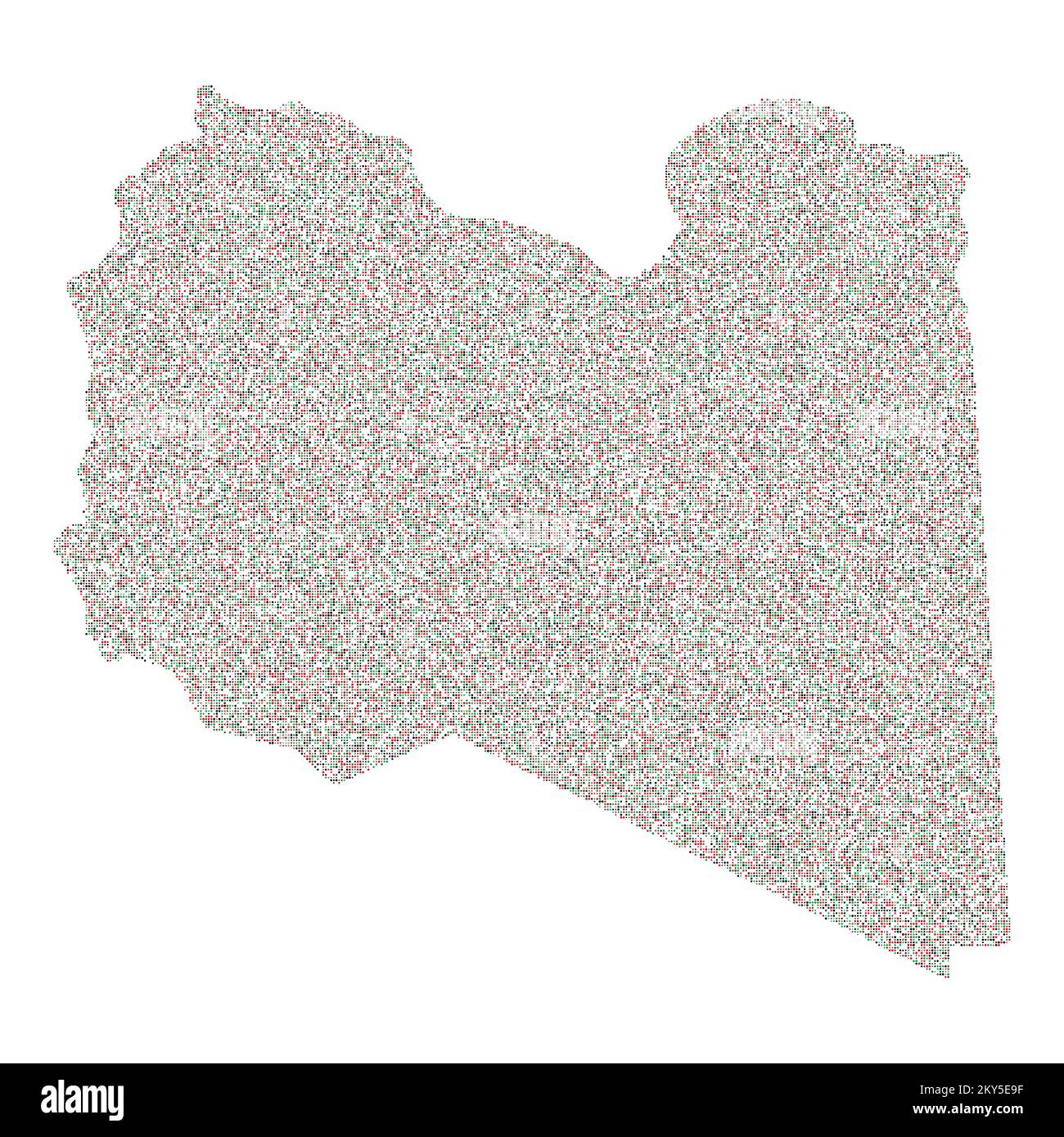 Libysche Silhouette verpixelt generative Musterdarstellung Stock Vektor