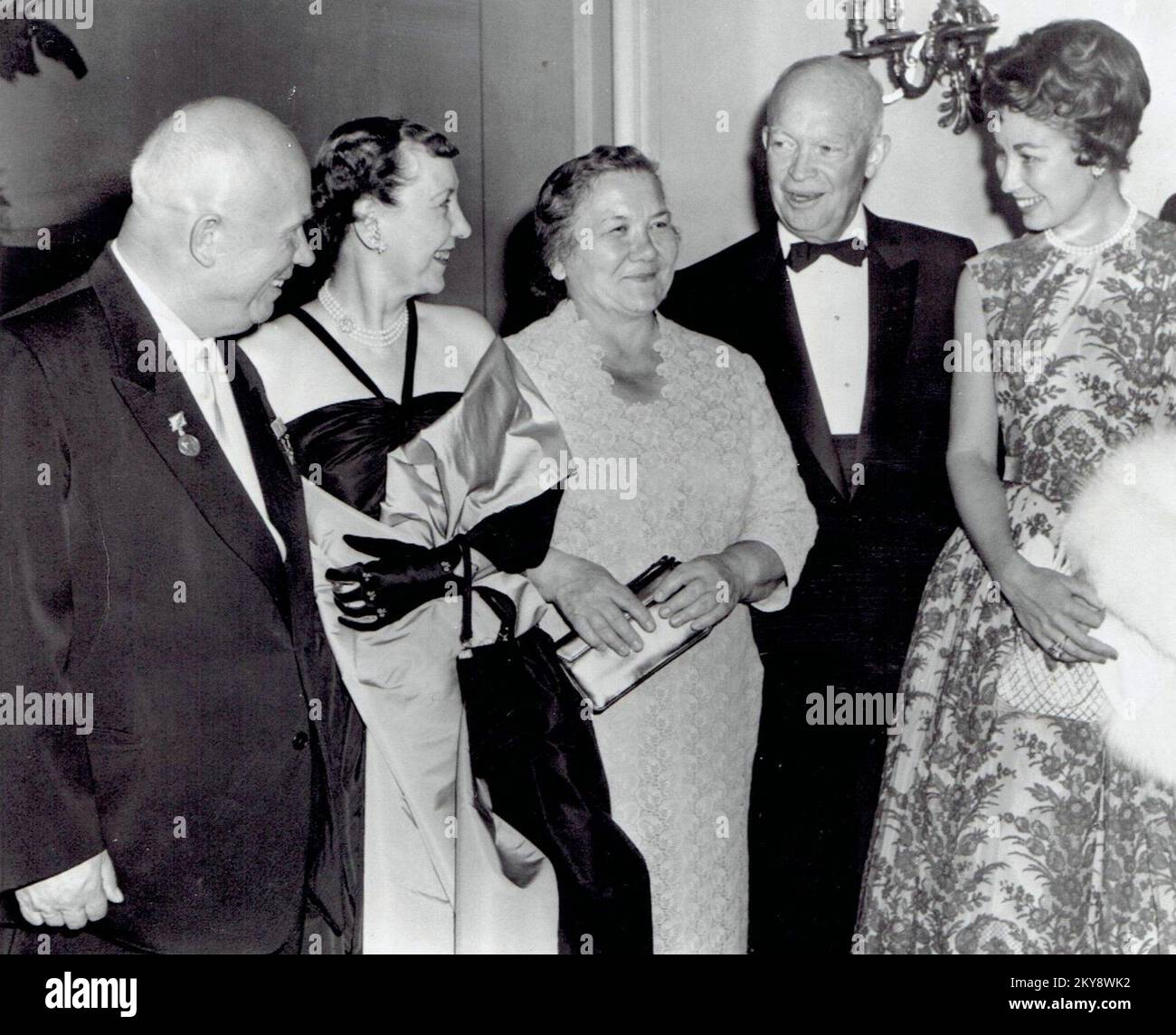 Der sowjetische Ministerpräsident Nikita Chruschtschow während seines 11-tägigen US-Besuchs als Gast von Präsident Eisenhower, September 1959. Stockfoto