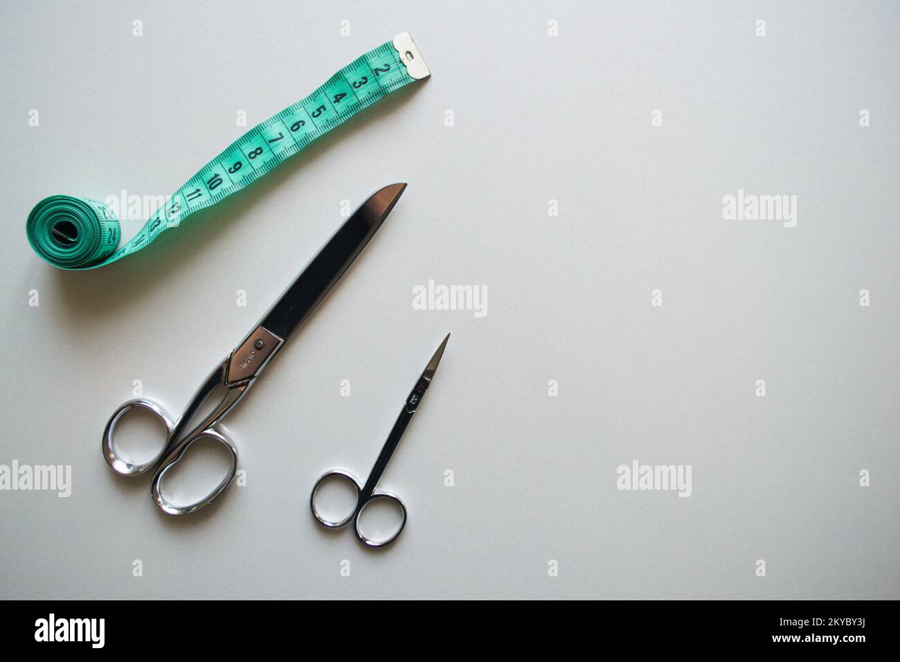 Nähzeug Hobby Business Kopierraum Overhead Niemand Concept Stockfoto