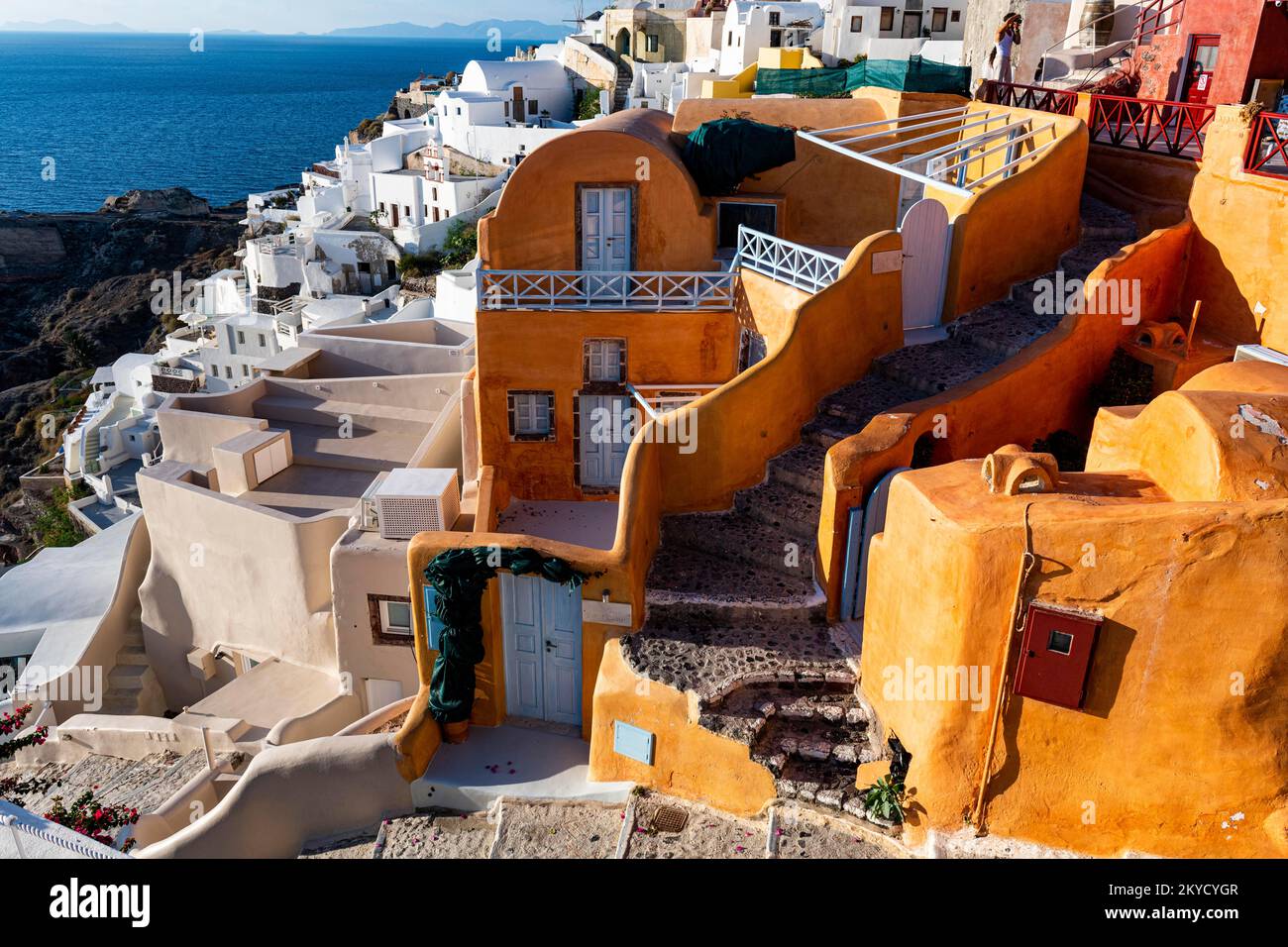 Farbenfrohes Haus, Oia, Santorin, Griechenland Stockfoto