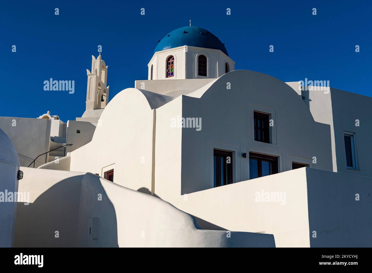 Weiß getünchte Architektur, Oia, Santorin, Griechenland Stockfoto