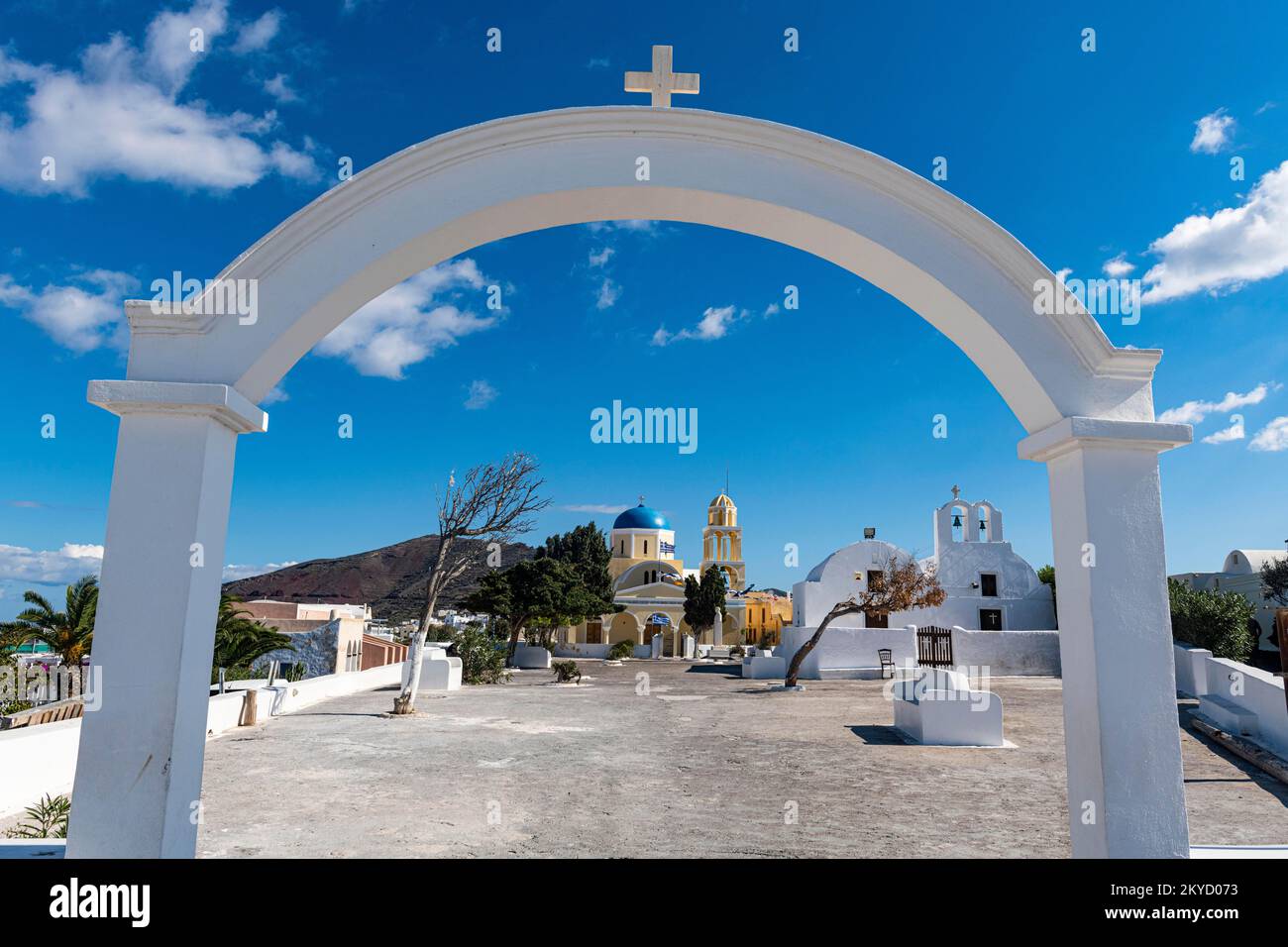 St. George Kirche, Santorin, Griechenland Stockfoto