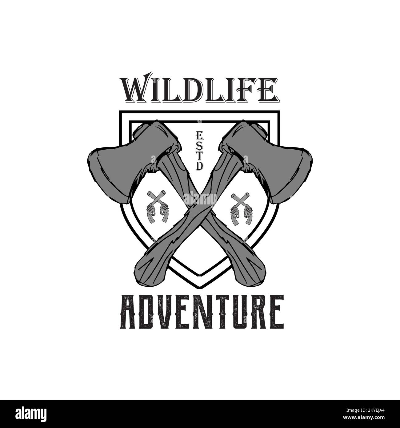 Adventure-T-Shirt-Illustrationsdesign, T-Shirt-Vektordesign Stock Vektor