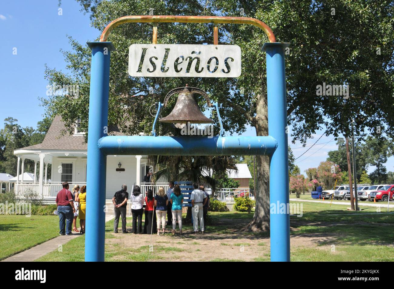 St. Bernard Parish, La., 27. August 2015 - der Islenos Museumskomplex wurde während einer einwöchigen Erholungstour von St. Bernard Parish zum 10.. Geburtstag von Katrina. Aufgrund der umfangreichen Schäden durch den Hurrikan Katrina wurde der Komplex mit Hilfe des FEMA Public Assistance Grant-Programms wieder aufgebaut. Stockfoto