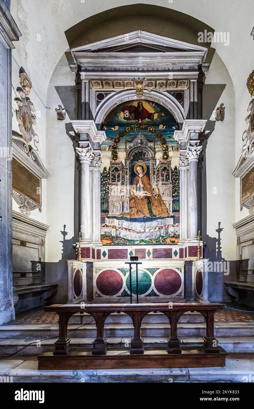 Italien Veneto Venedig - Kirche San Francesco della Vigna (1554) - Morosini-Kapelle - Frà Antonio da Negroponte - 'die 'enthauptete Jungfrau mit Kind' Stockfoto