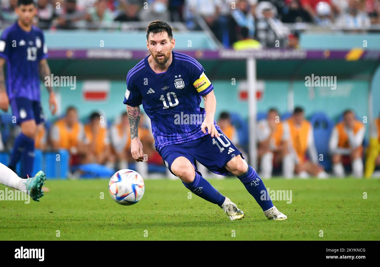 Fußball-Weltmeisterschaft 2022, Katar, Stadium 974; Polend gegen Argentinien Stockfoto