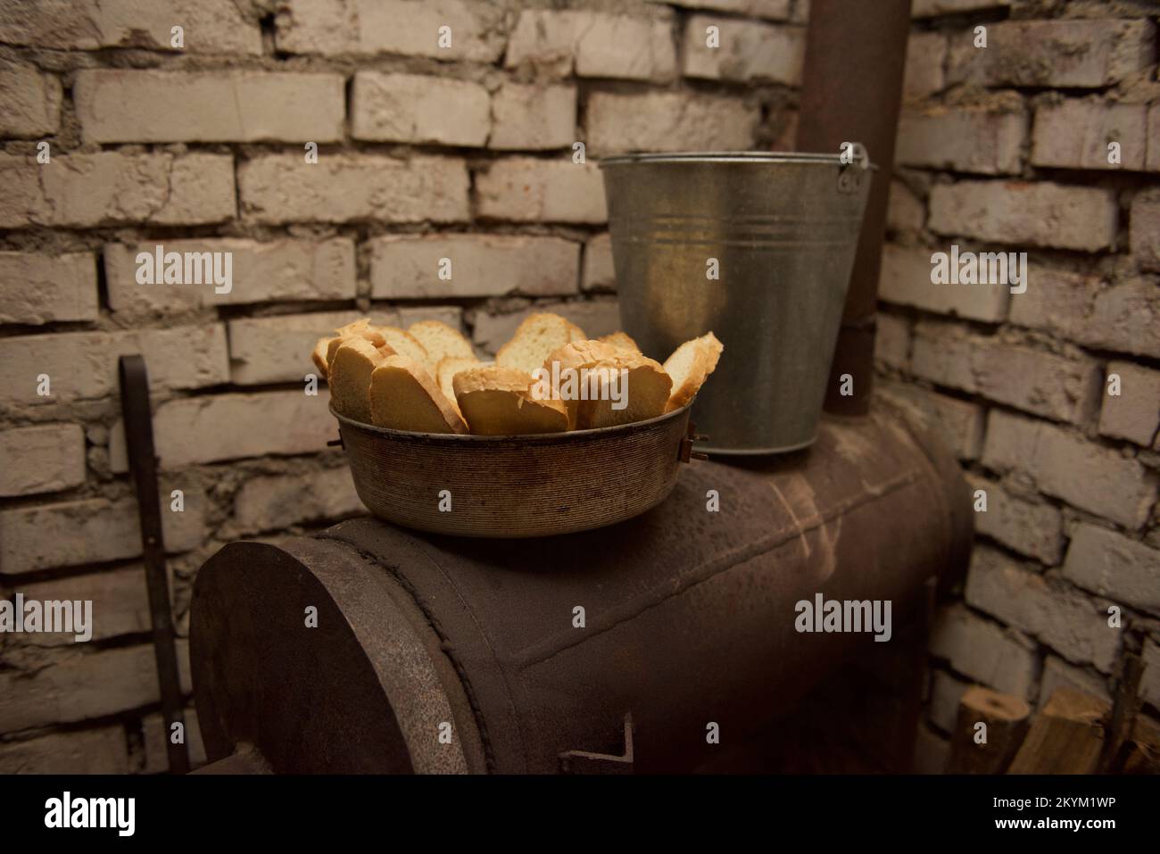 Berichten Sie Fotos aus der freilebenden Region Kherson Stockfoto