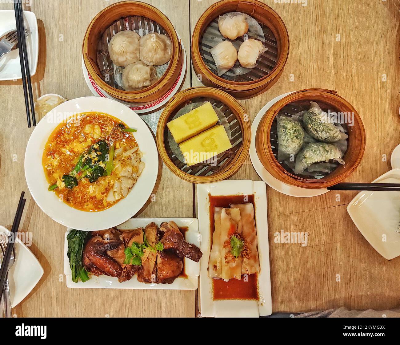 Chinesischer Dim Sum in Thailand festgelegt Stockfoto