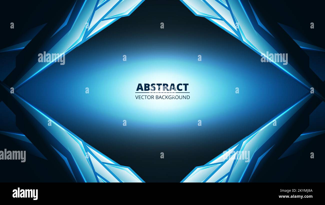 3D futuristischer, moderner abstrakter Gaming-Hintergrund mit abstrakten Technologieformen. Vektordarstellung Stock Vektor