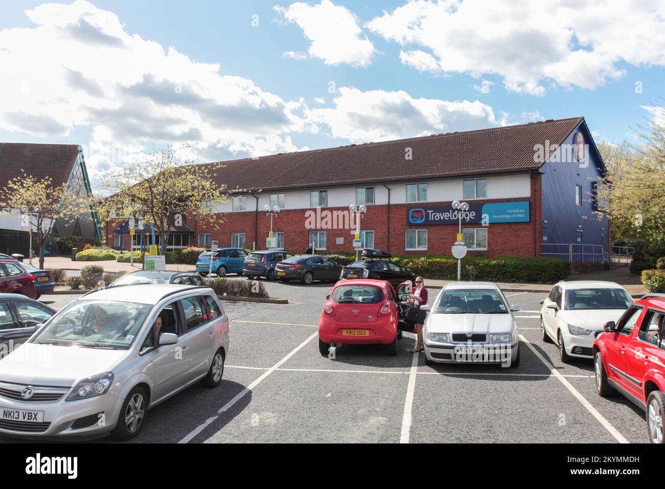 Travelodge, Moto Service Area, Kreuzung Ferrybridge A1/M62, Pontefract, WF11 0AF Stockfoto