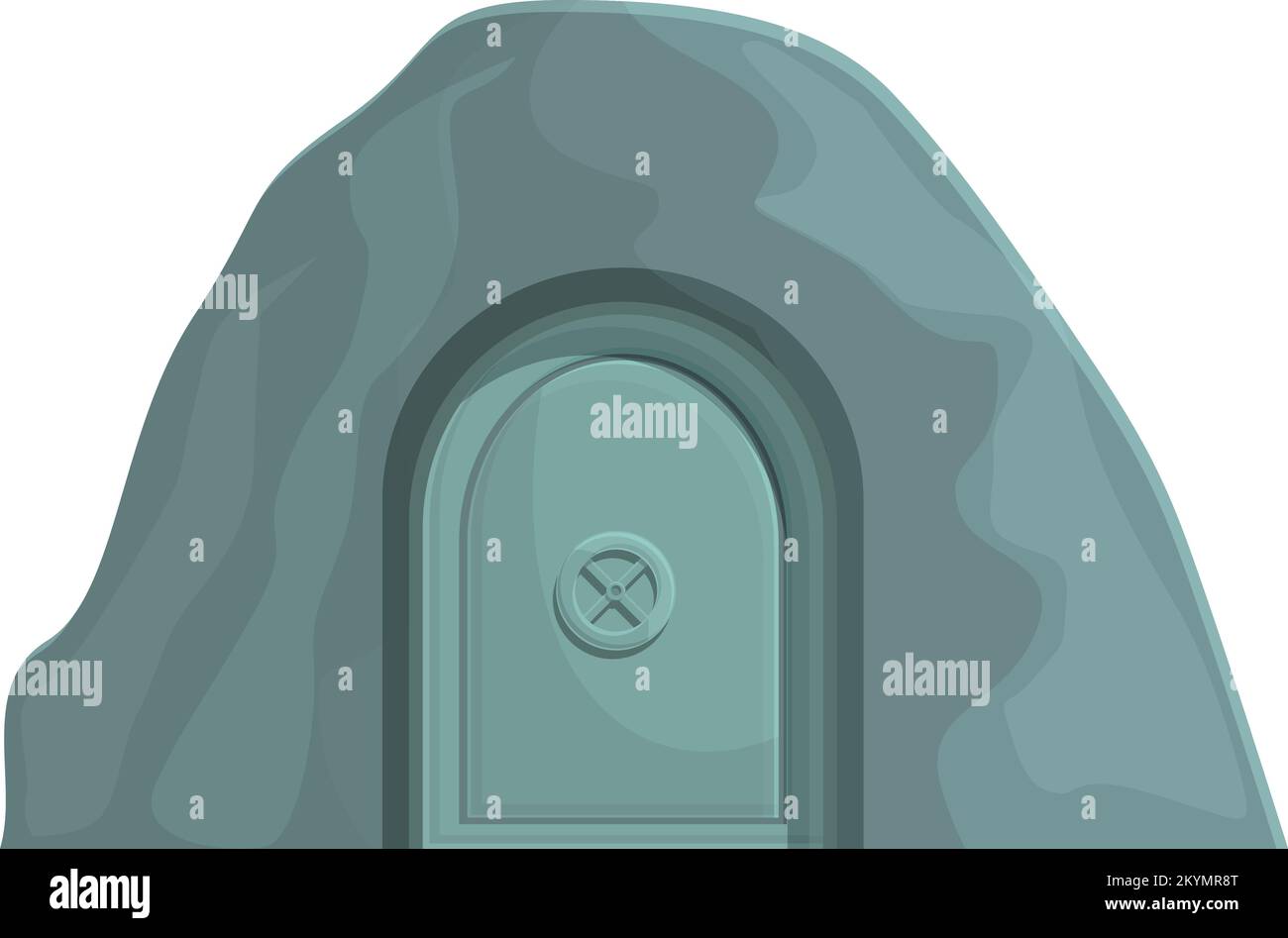 Geheimer Bunker-Symbol-Cartoon-Vektor. Bombenbunker. Sicheres Spiel Stock Vektor