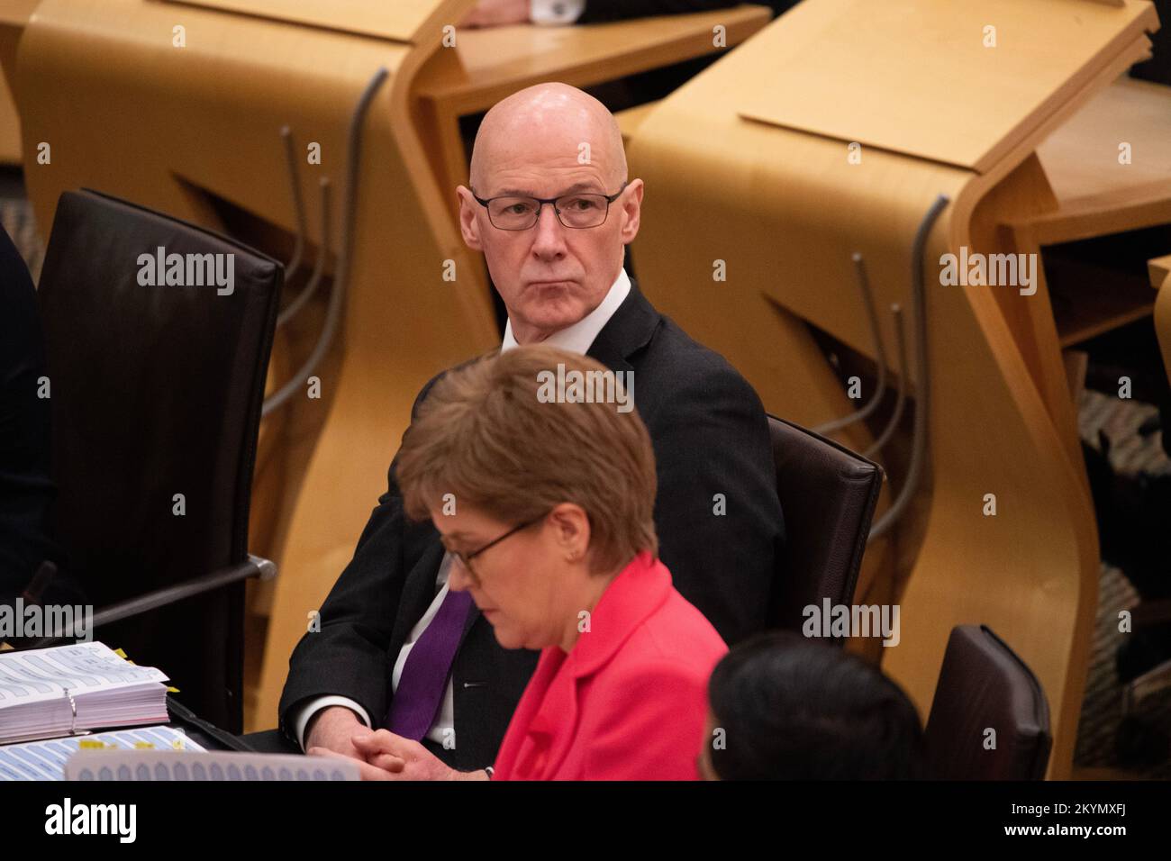 Edinburgh, Schottland, Großbritannien. 1.. Dezember 2022. ABBILDUNG: Wöchentliche Fragestunde der Ersten Minister im schottischen Parlament. Kredit: Colin D Fisher Kredit: Colin Fisher/Alamy Live News Stockfoto