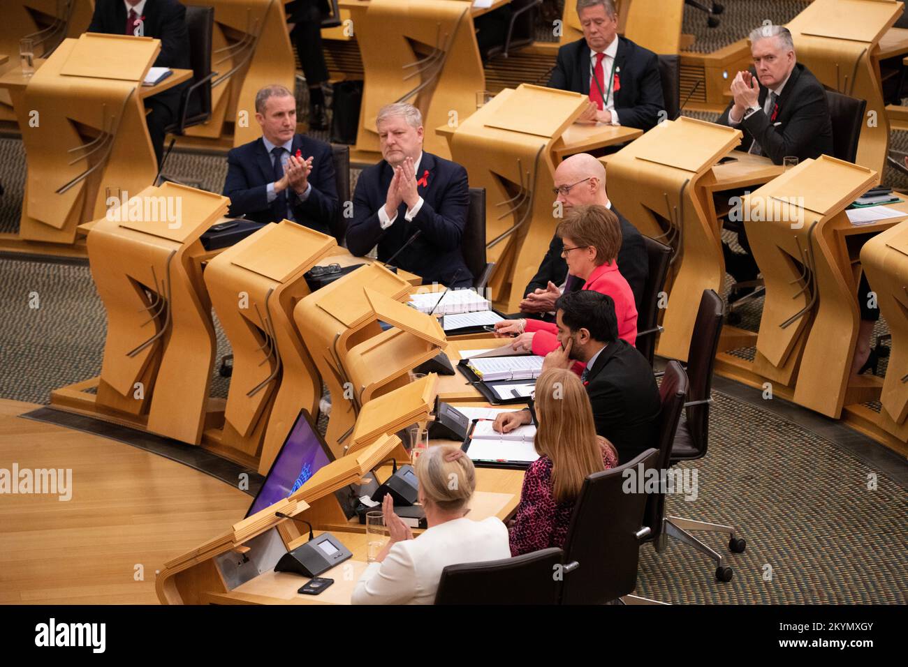Edinburgh, Schottland, Großbritannien. 1.. Dezember 2022. ABBILDUNG: Wöchentliche Fragestunde der Ersten Minister im schottischen Parlament. Kredit: Colin D Fisher Kredit: Colin Fisher/Alamy Live News Stockfoto