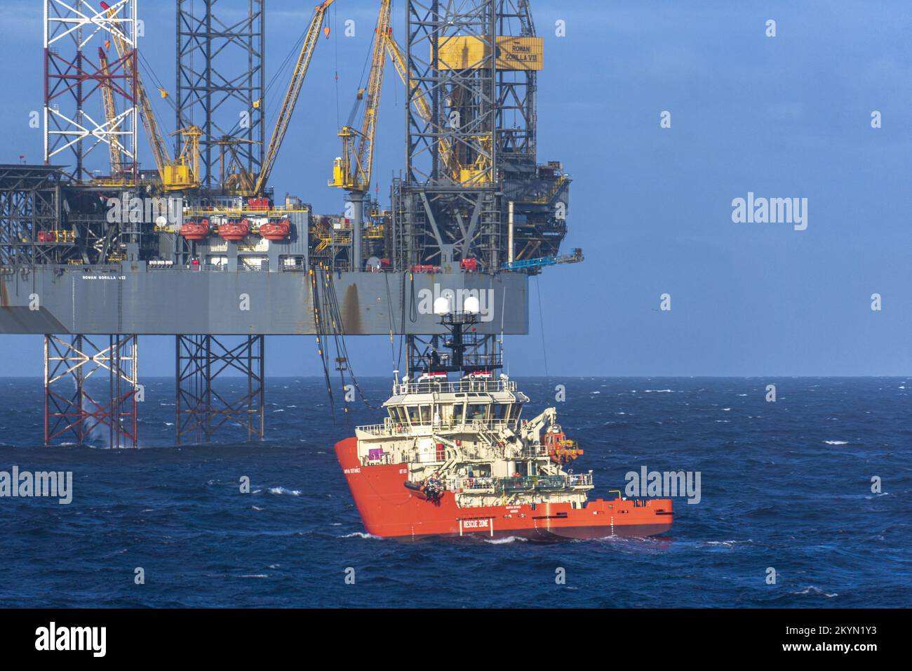 Rowan Gorilla VII in der Nordsee, britischer Sektor. Stockfoto