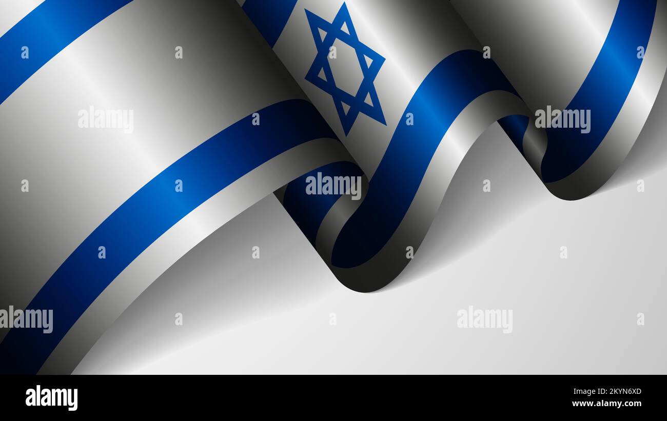 EPS10 Vektorpatriotischer Hintergrund mit israelischer Flagge. Ein Element der Auswirkung für den Verwendungszweck, den Sie daraus machen möchten. Stock Vektor
