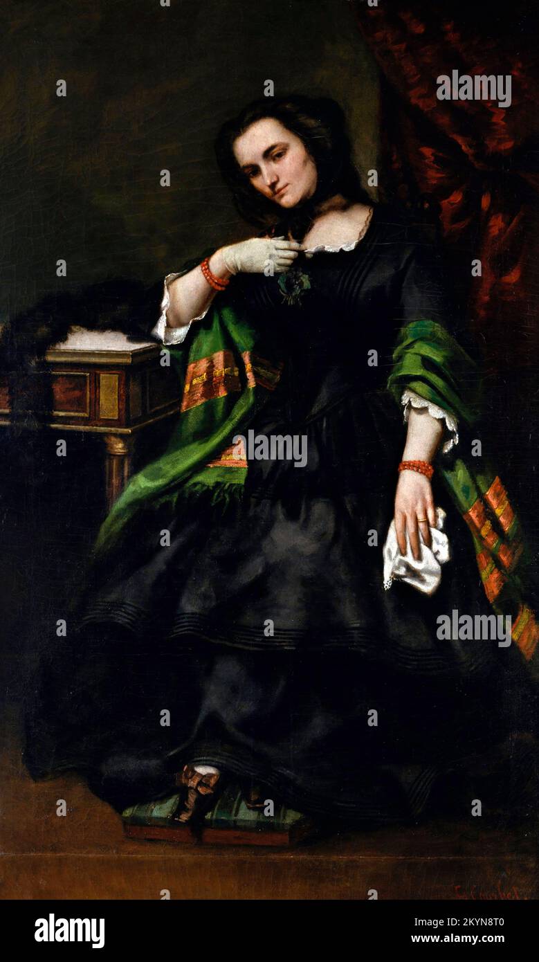 Madame Auguste Cuoq (Mathilde Desportes, 1827-1910) von Gustave Courbet (1819-1877), Öl auf Leinwand, 1852-7 Stockfoto