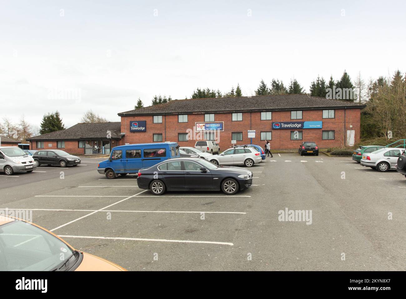 Travelodge/Moto Services, M80, Stirling Stockfoto