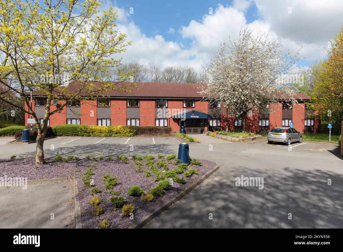 Starbucks & Travelodge Roadside Services, Worksop. Stockfoto