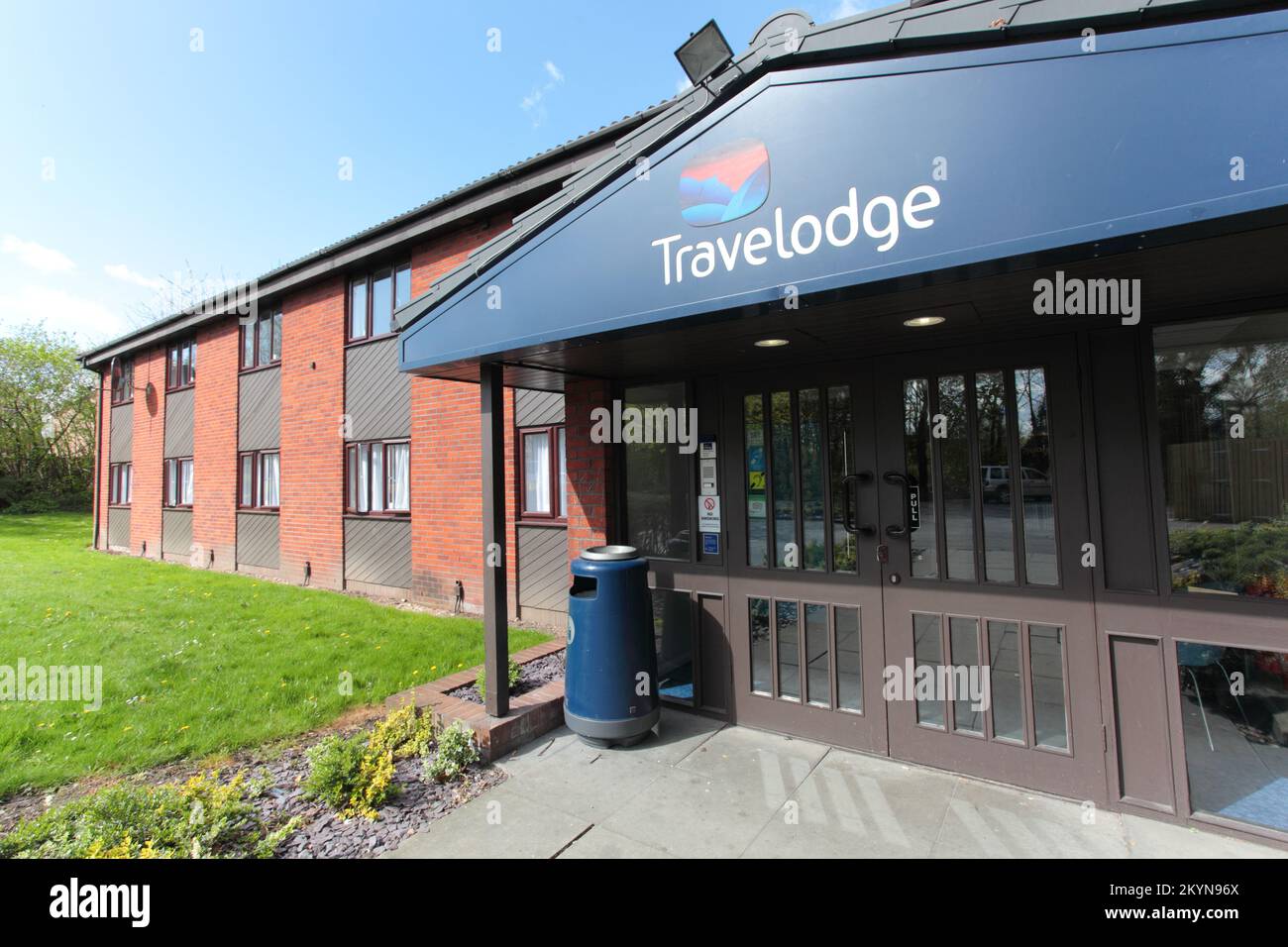 Starbucks & Travelodge Roadside Services, Worksop. Stockfoto
