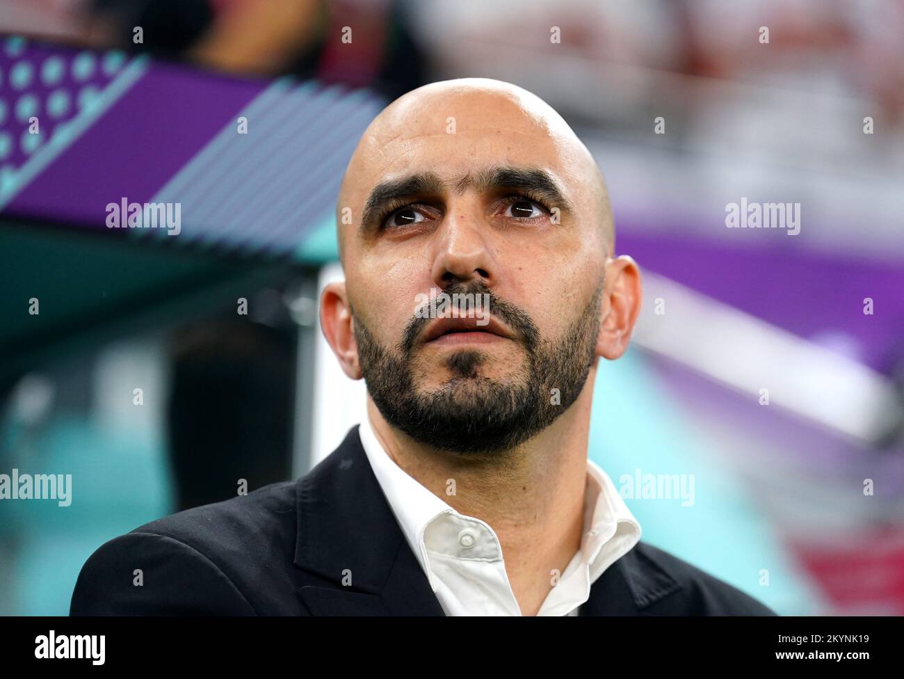 Marokkanischer Manager Walid Regragui vor dem FIFA ...