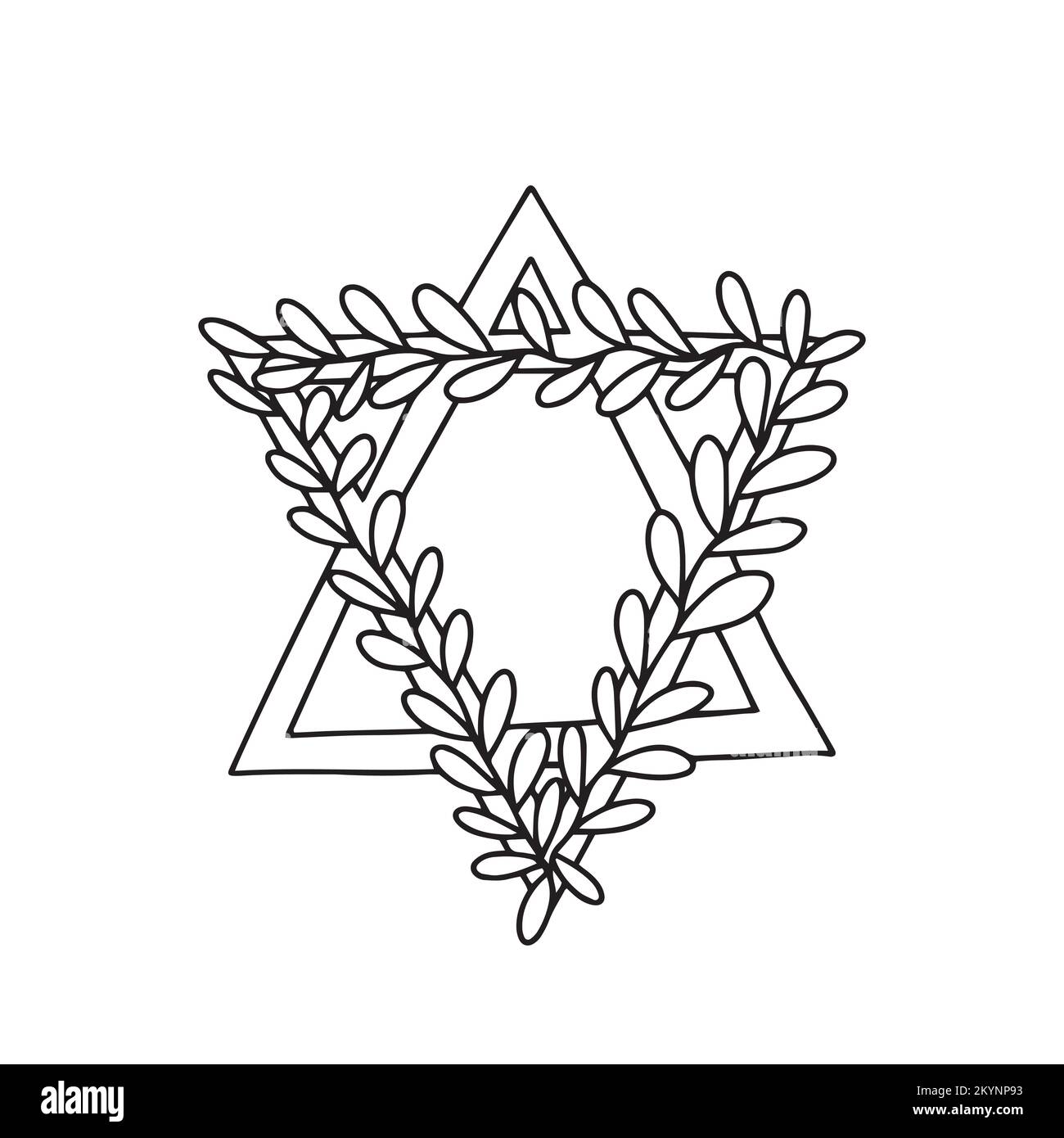 Vector Doodle Star of David Stock Vektor