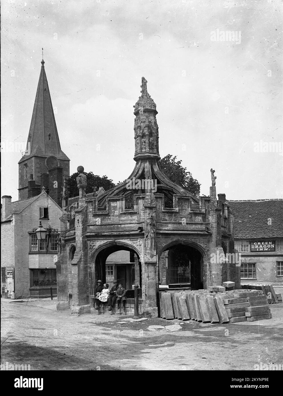 Malmesbury Market Cross in Wiltshire im Jahr 1895 Stockfoto