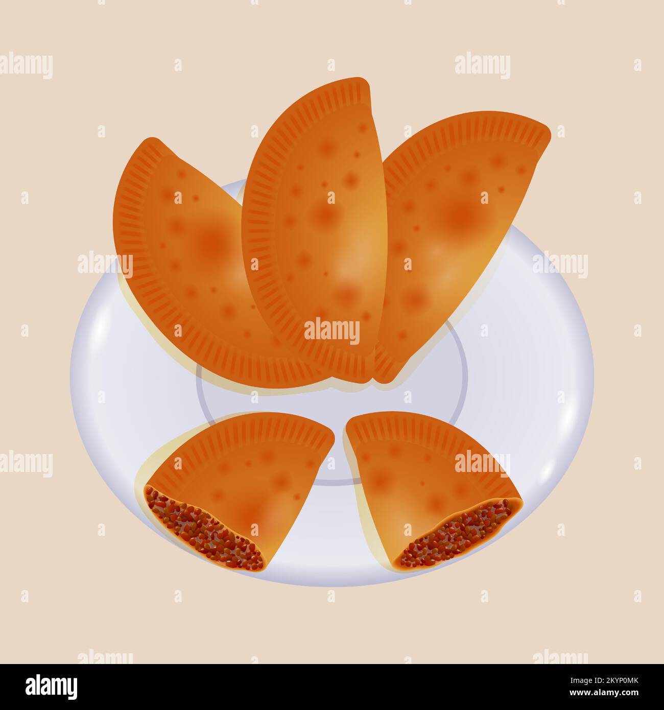 Empanada illustration Stock-Vektorgrafiken kaufen - Alamy