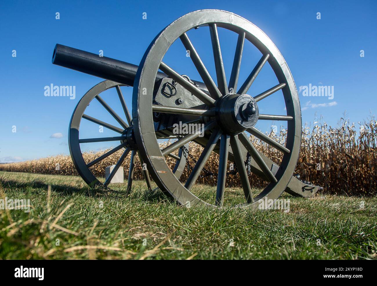 Bürgerkriegskanone im Gettysburg National Military Park Stockfoto