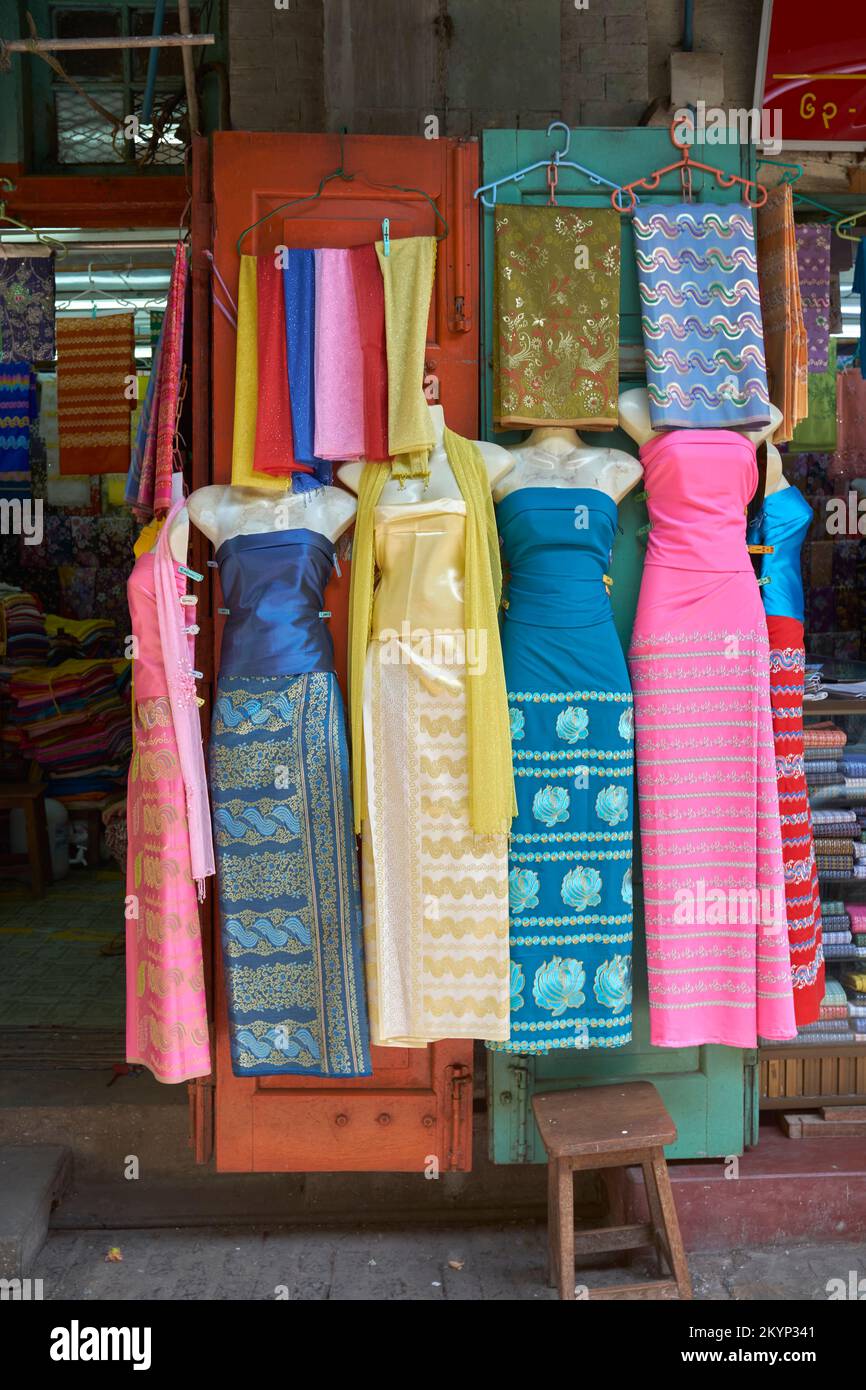 Bogyoke Aung San-Markt Yangon Myanmar Stockfoto