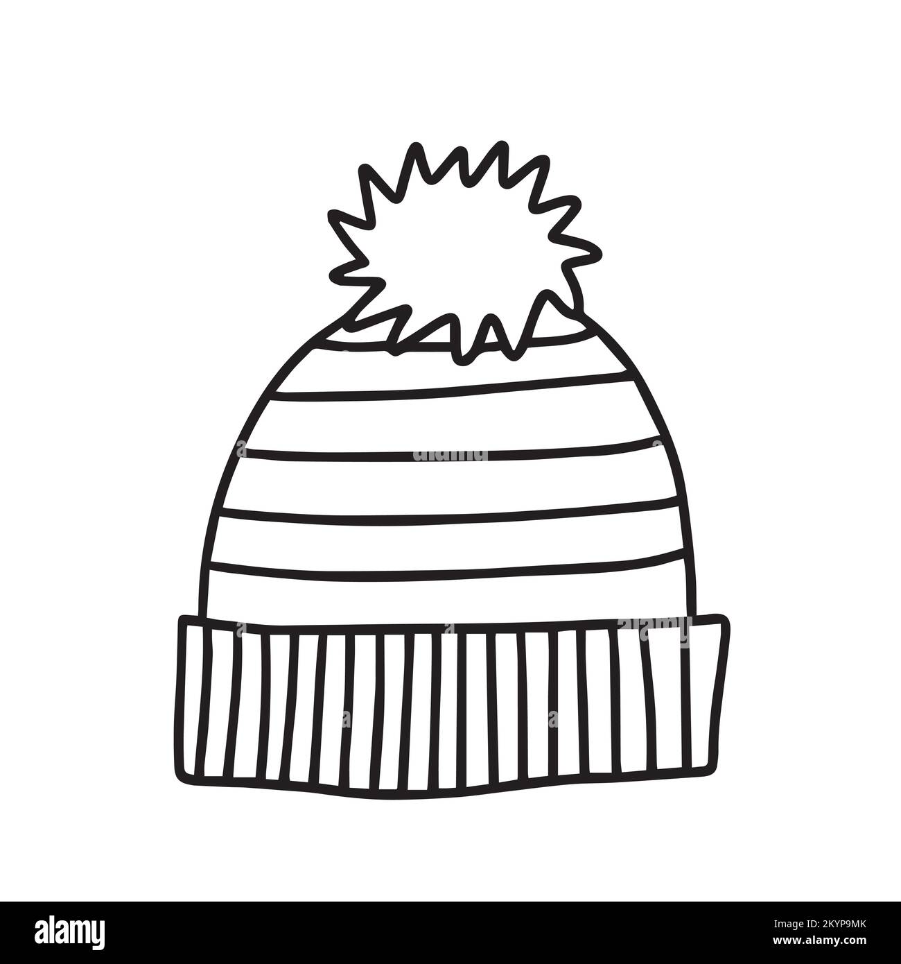 Vector-Weihnachtsmütze-Illustration Stock Vektor