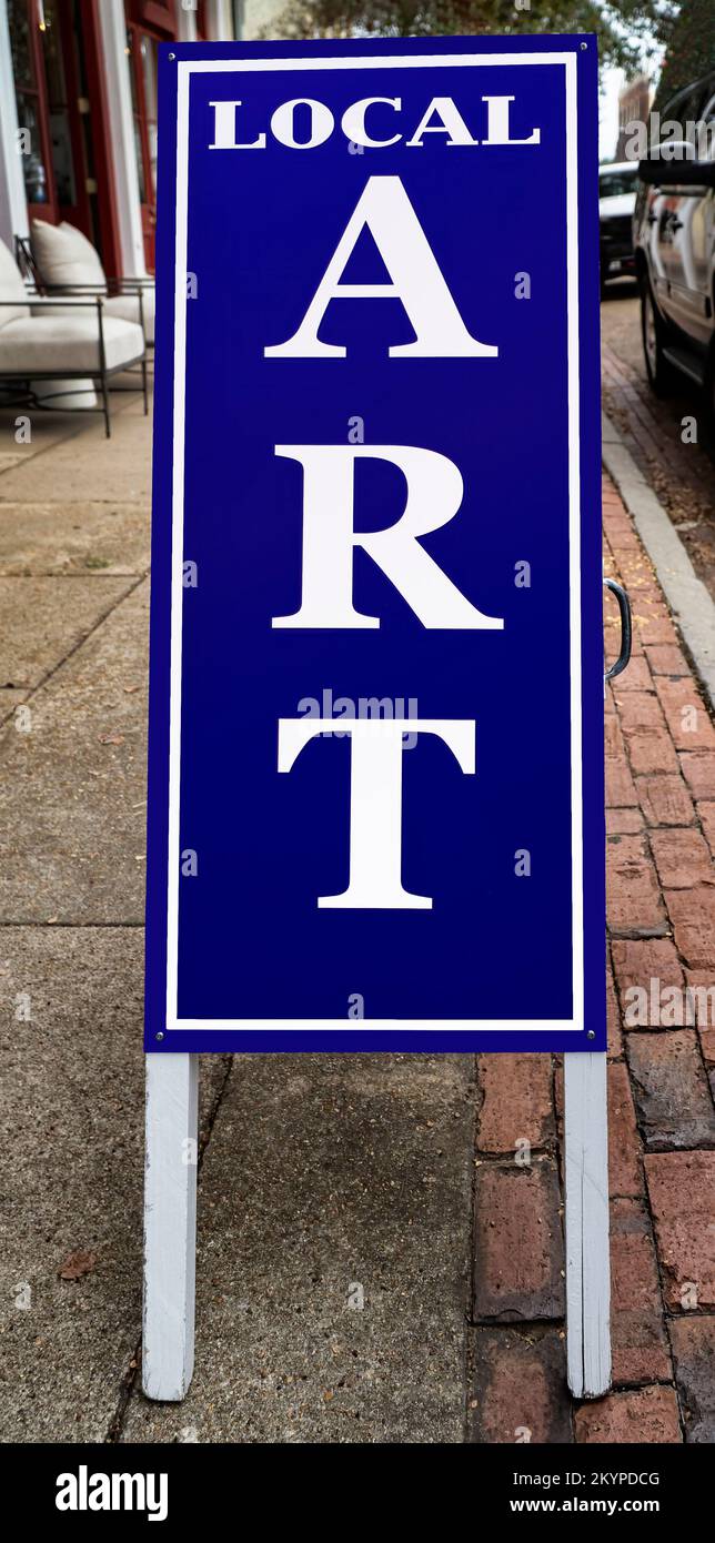 Schild Mit Lokaler Kunst Stockfoto