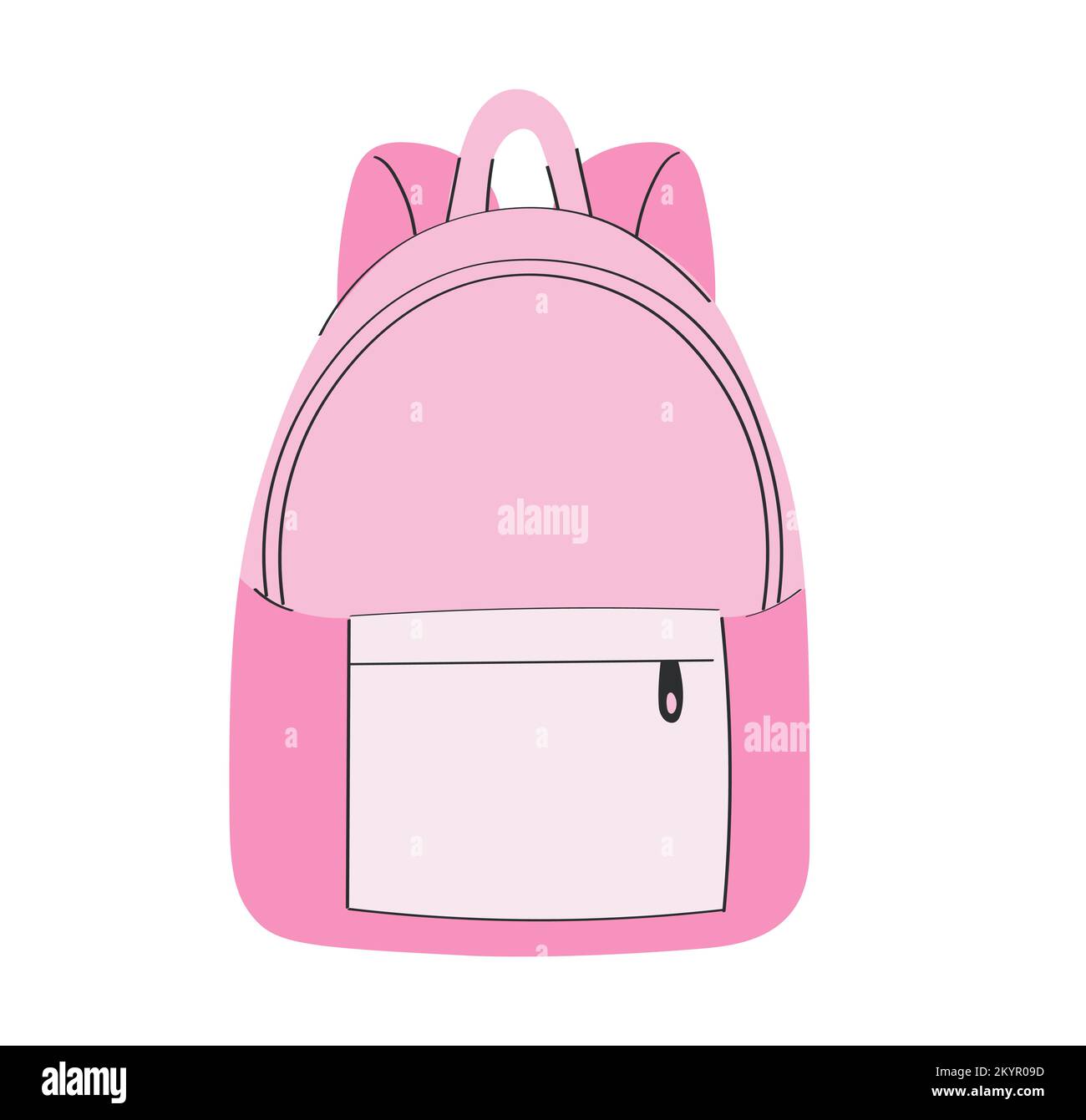 Sticker Rucksack Pink Dame rucksack Stock-Vektorgrafiken kaufen - Alamy