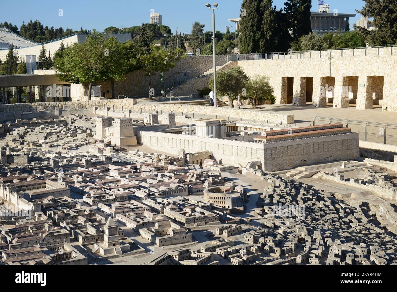 Das Modell Jerusalems am Ende der zweiten Tempelzeit im Israel Museum in Givat RAM, Jerusalem, Israel. Stockfoto