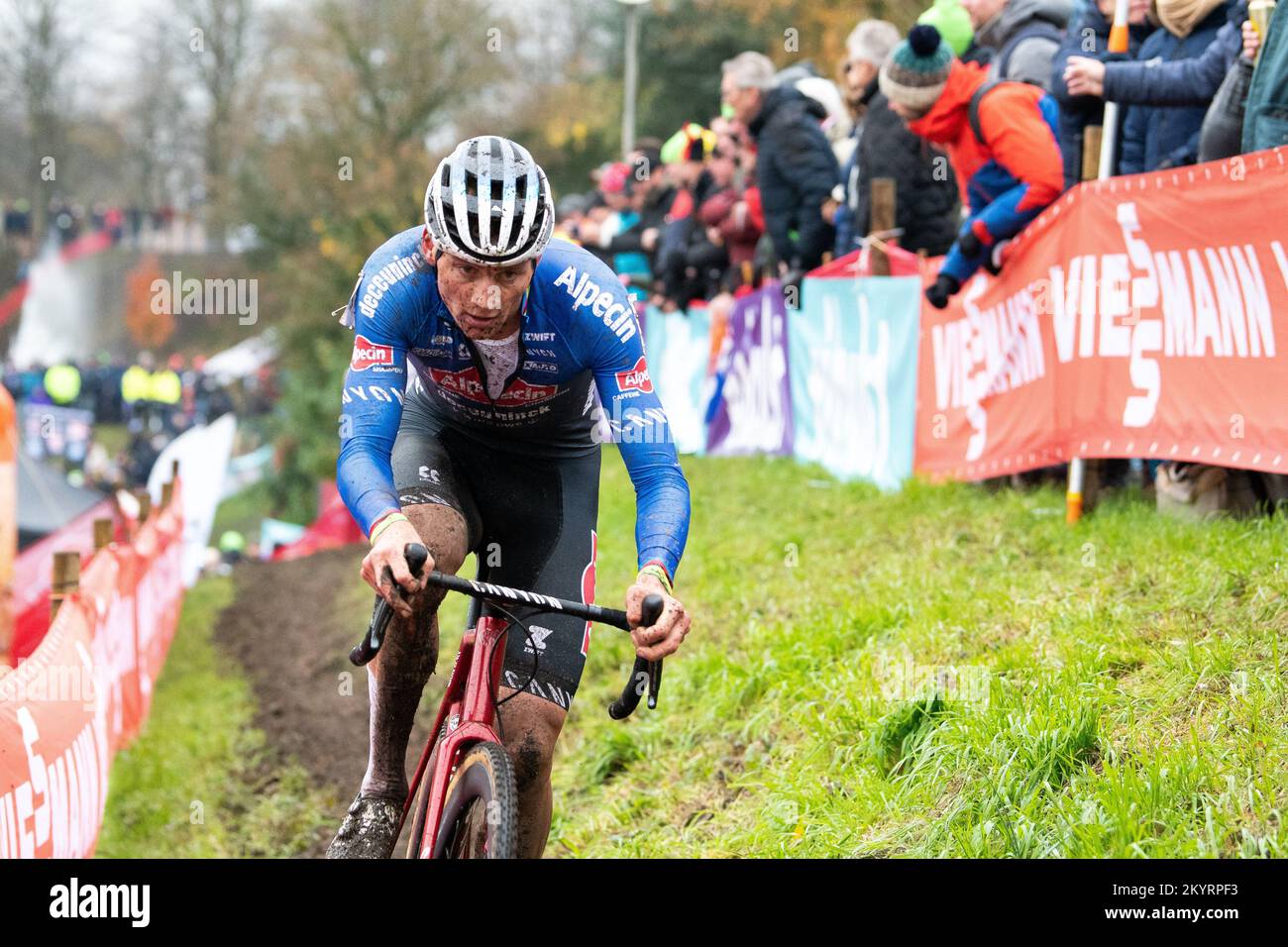 Mathieu van der Poel im Cyclocross World Cup Hulst Stockfoto