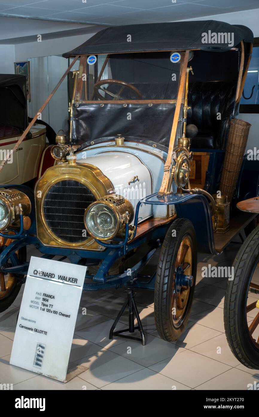 Chenard Walker. Modell TT (1904). Automobilmuseum. Encamp. Andorra Stockfoto