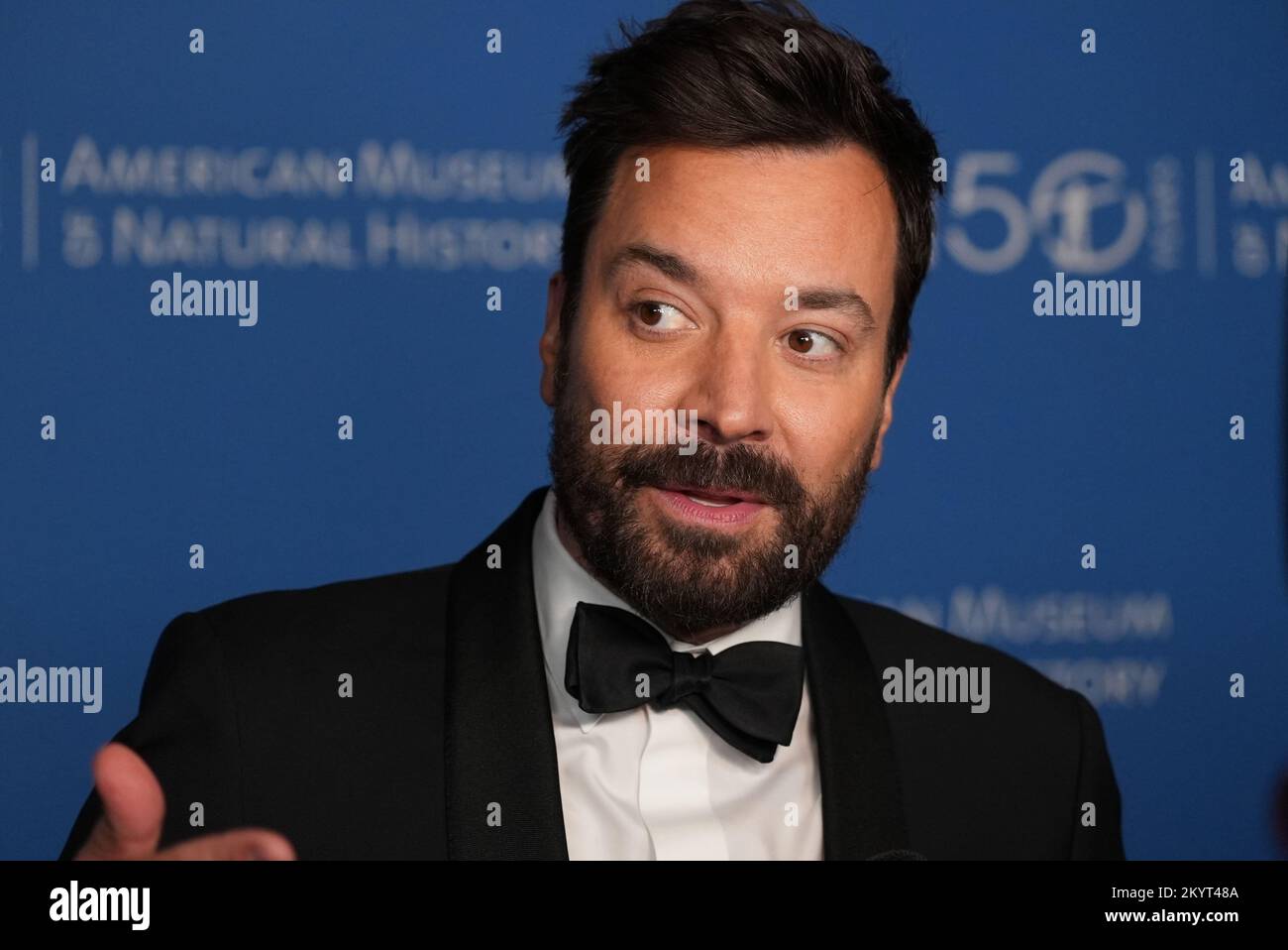 New York City, Usa. 01.. Dezember 2022. Jimmy Fallon auf der 2022 Museum Gala des American Museum of Natural History am 01. Dezember 2022 in New York City. (Foto: John Nacion/NurPhoto) Kredit: NurPhoto/Alamy Live News Stockfoto