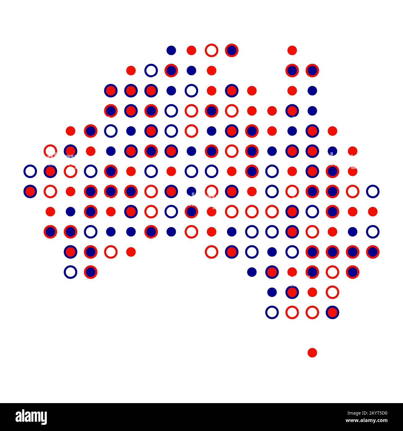 Abgeleitete Musterabbildung für Australien Map Silhouette mit Pixeln Stock Vektor